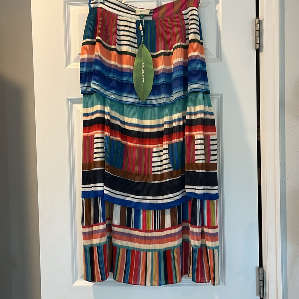 FARM Rio Colorful Striped Midi Skirt - Picture 3 of 4